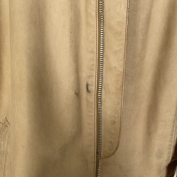 Light brown Gap men’s leather jacket sz Large - Picture 5 of 7